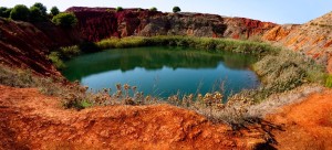 Bauxite Mine with Lake